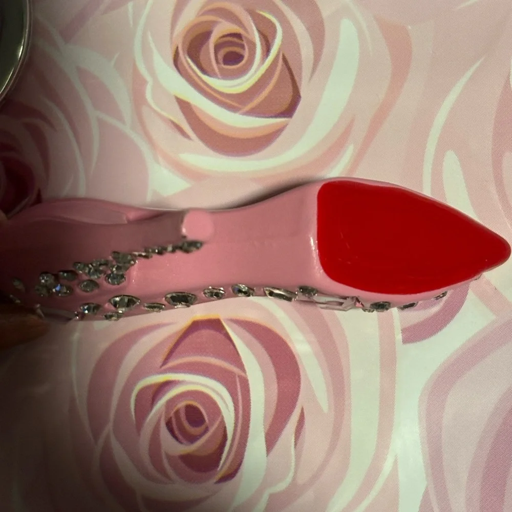 Pink Rhinestone High Heel Keychain - Picture 3 of 3